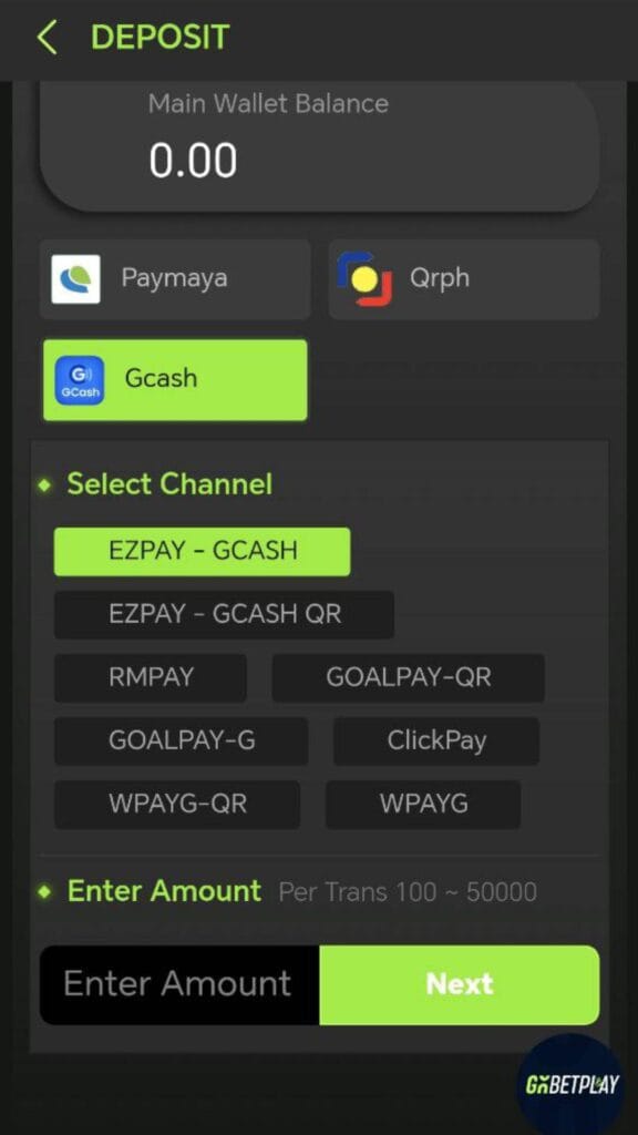 Gobetplay Casino APP Deposit