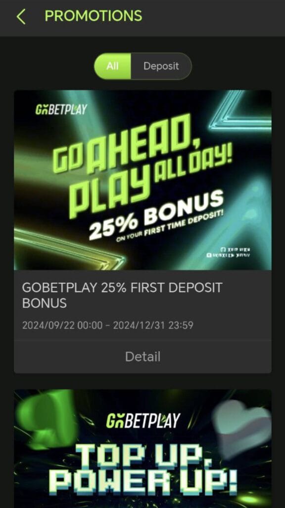 Gobetplay Casino APP Promotions